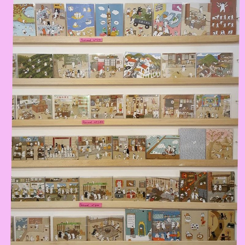3猫小铺猫咪插画明信片套组--任选6张,须告知作品名称 - 卡片/明信片 - 纸 