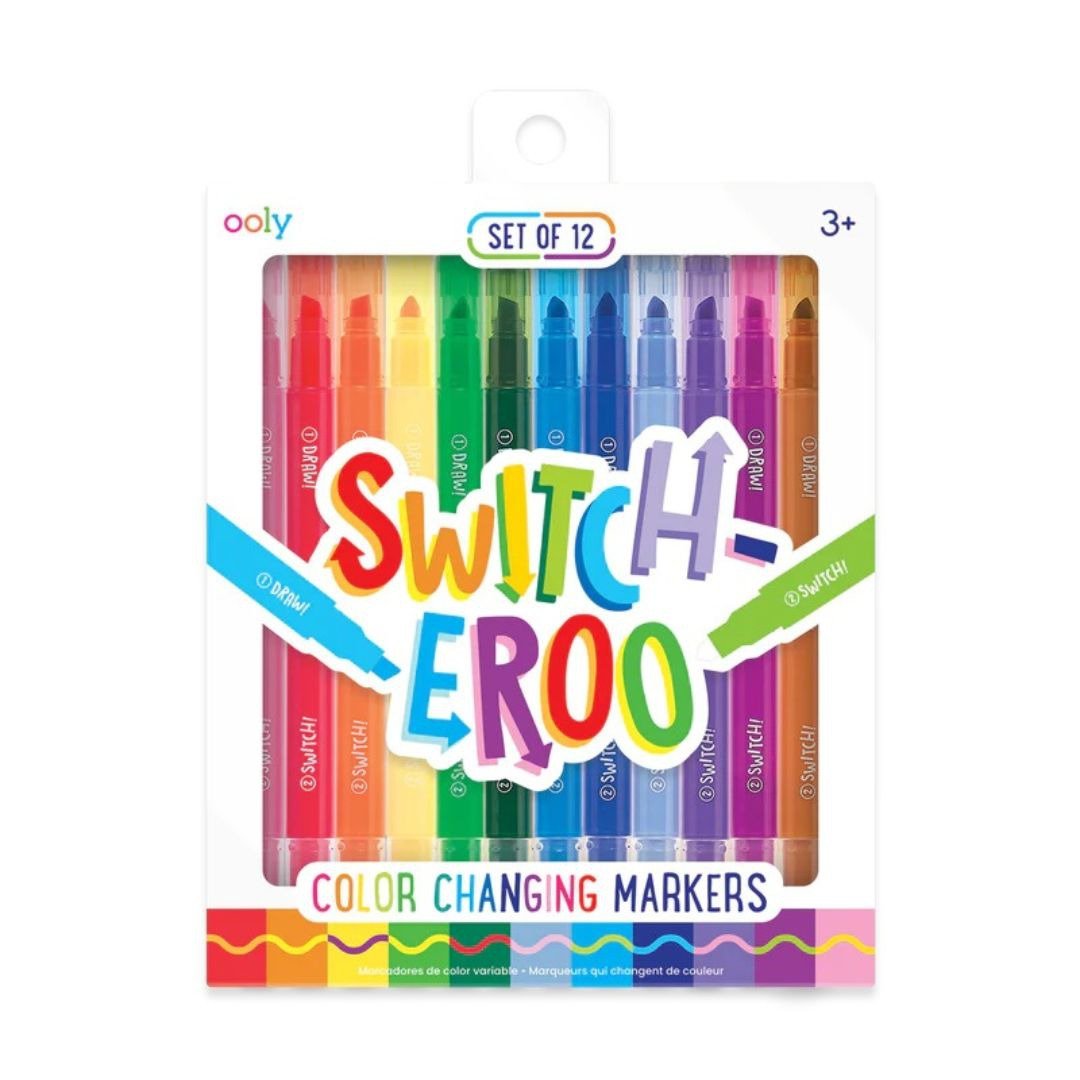 【美国OOLY】Switch-Eroo! 双头神奇变色彩色笔 (12色) - 插画/绘画/写字 - 塑料 