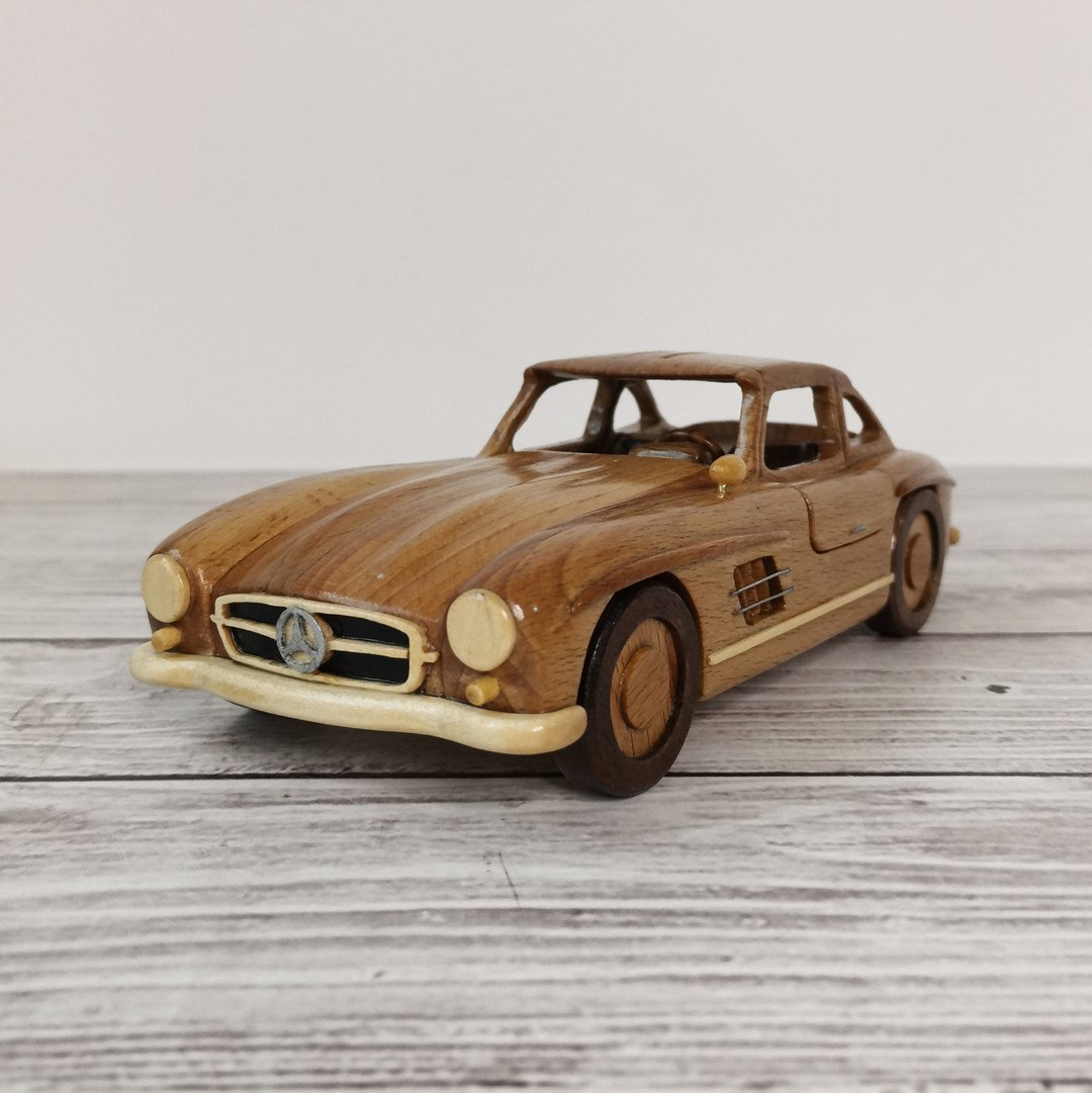 收藏玩具车模型 Mercedes-Benz 300SL - 摆饰 - 木头 