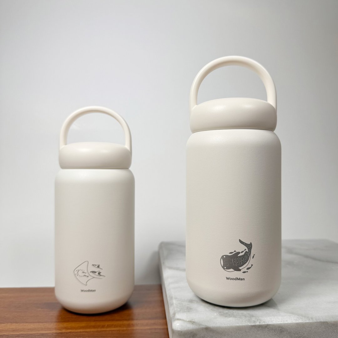 提把保温随行杯 提把 不锈钢保温杯 430ml 可雷雕定制服务 - 保温瓶/保温杯 - 不锈钢 
