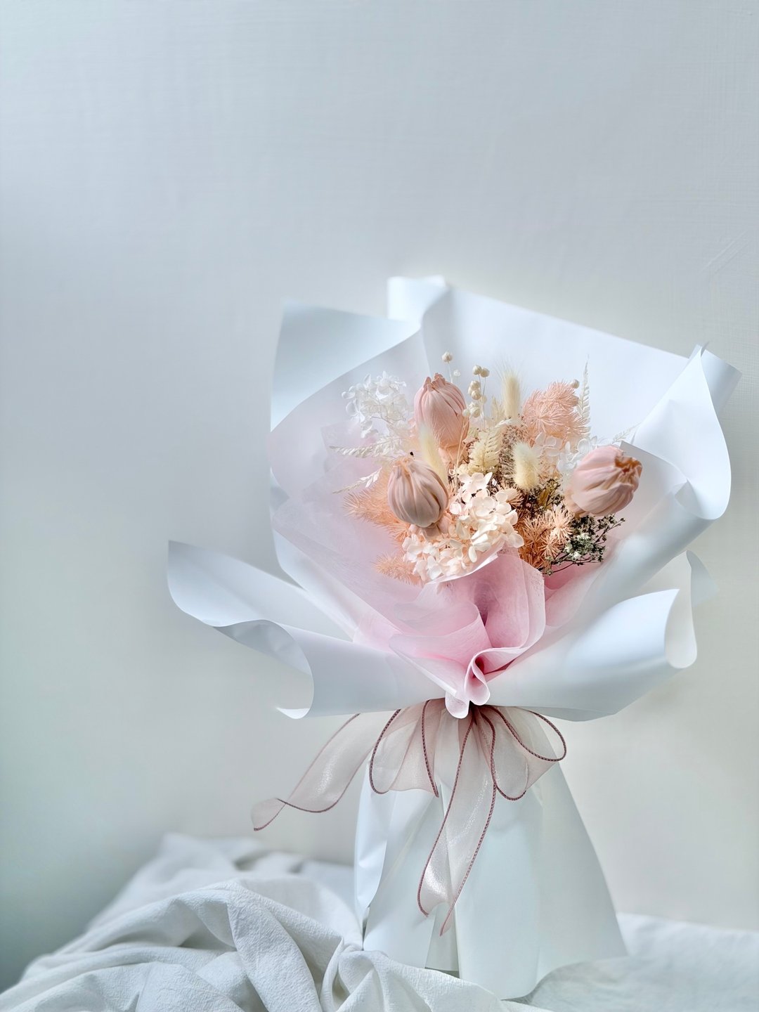 粉系郁金香花束 干燥花永生花束 告白花束 生日礼物 情人节花束 - 干燥花/捧花 - 植物．花 