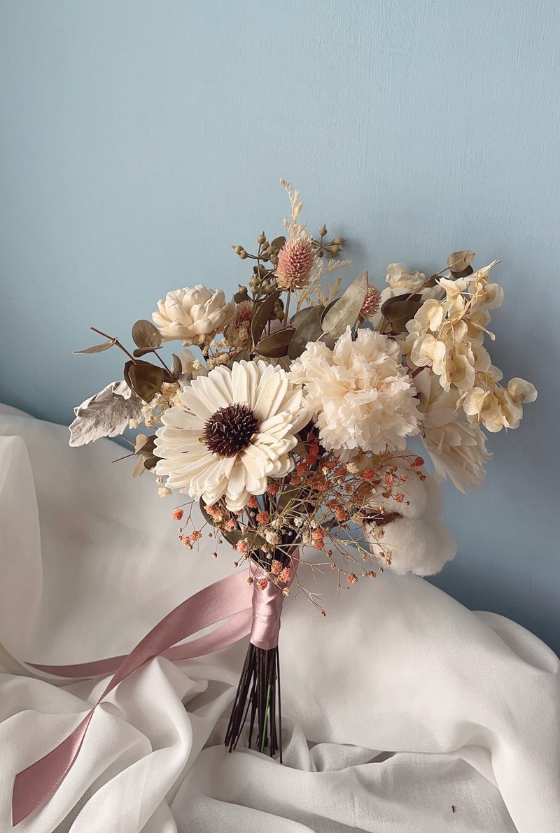 Go with the Flow 干燥永生小捧花-复古年代 - 干燥花/捧花 - 植物．花 橘色