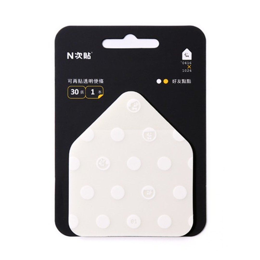 好友点点 ~ N次贴 / 可再贴透明便条 - 便条纸/标签贴 - 纸 