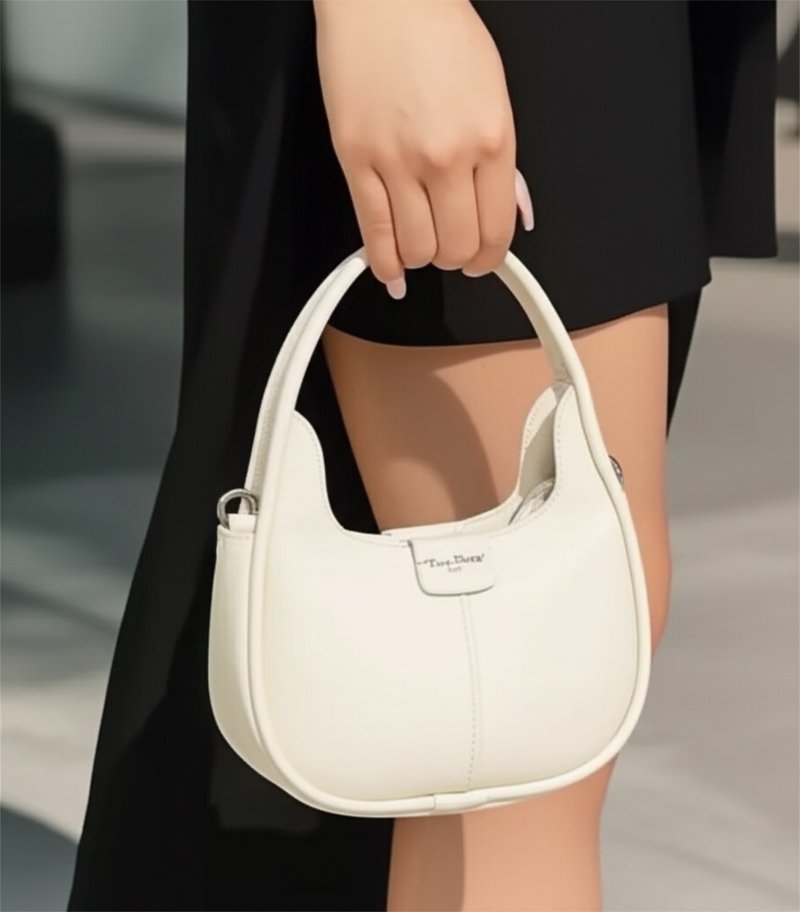 Tosca | Shiroi Bag - 卡套 斜孭包 手袋 手提袋 侧背包-白 - 侧背包/斜挎包 - 真皮 