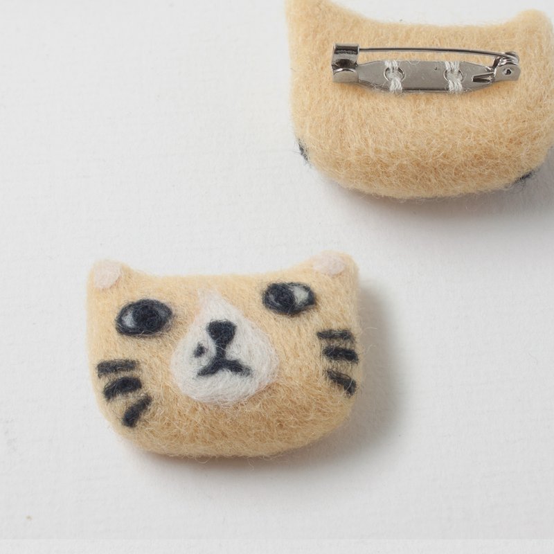 羊毛毡别针 - 蒜头  全手工 原创设计 - 胸针 - 羊毛 橘色