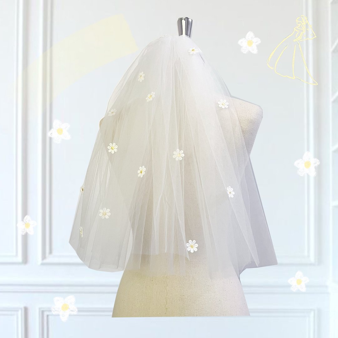 Mini Veil : Daisy - 发饰 - 绣线 