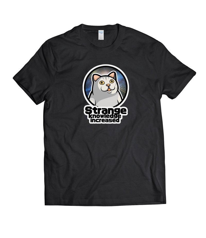 迷因-奇怪的知识增加了-T-shirt 白/黑/灰/藏青 - 男装上衣/T 恤 - 棉．麻 多色