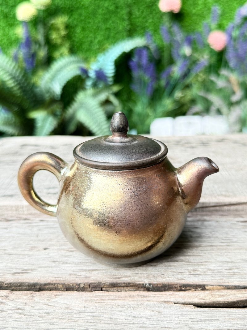 金银彩柴烧壶 - 茶具/茶杯 - 陶 