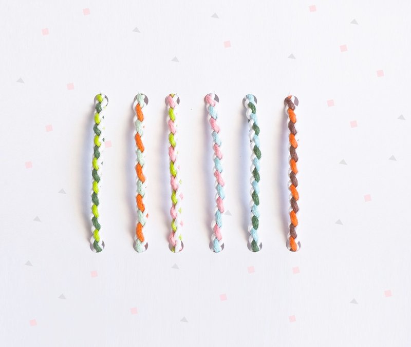 (下单前请先询问)编织手环牵牵手系列3 共11款 定制圣诞 情人节 - 手链/手环 - 防水材质 多色