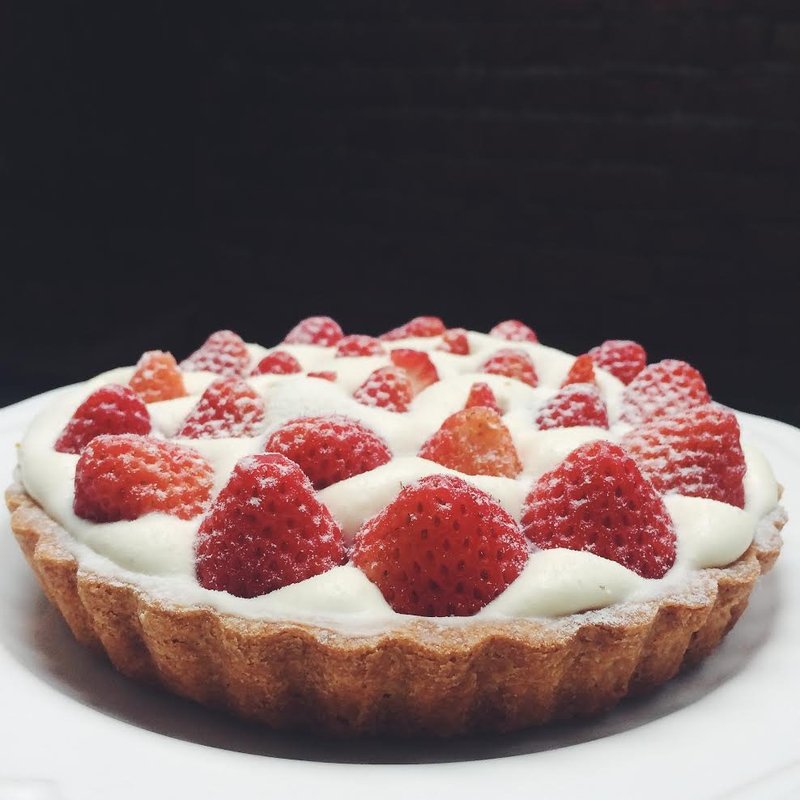 春游草莓塔 六寸 - 咸派/甜派 - 新鲜食材 红色