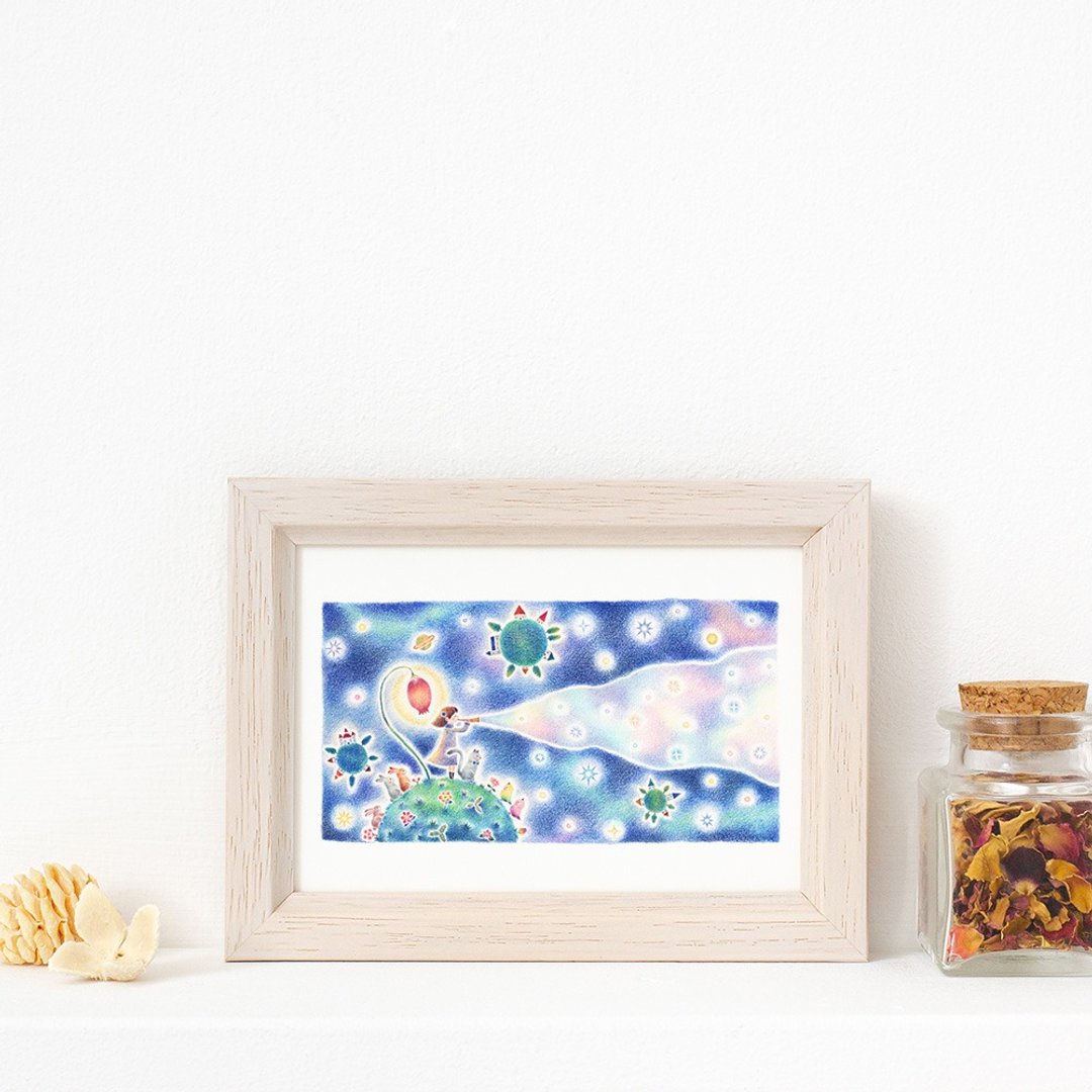 Living with a picture. Framed art print "Tone that creates stars" FAPR-L172 - 海报/装饰画/版画 - 纸 蓝色