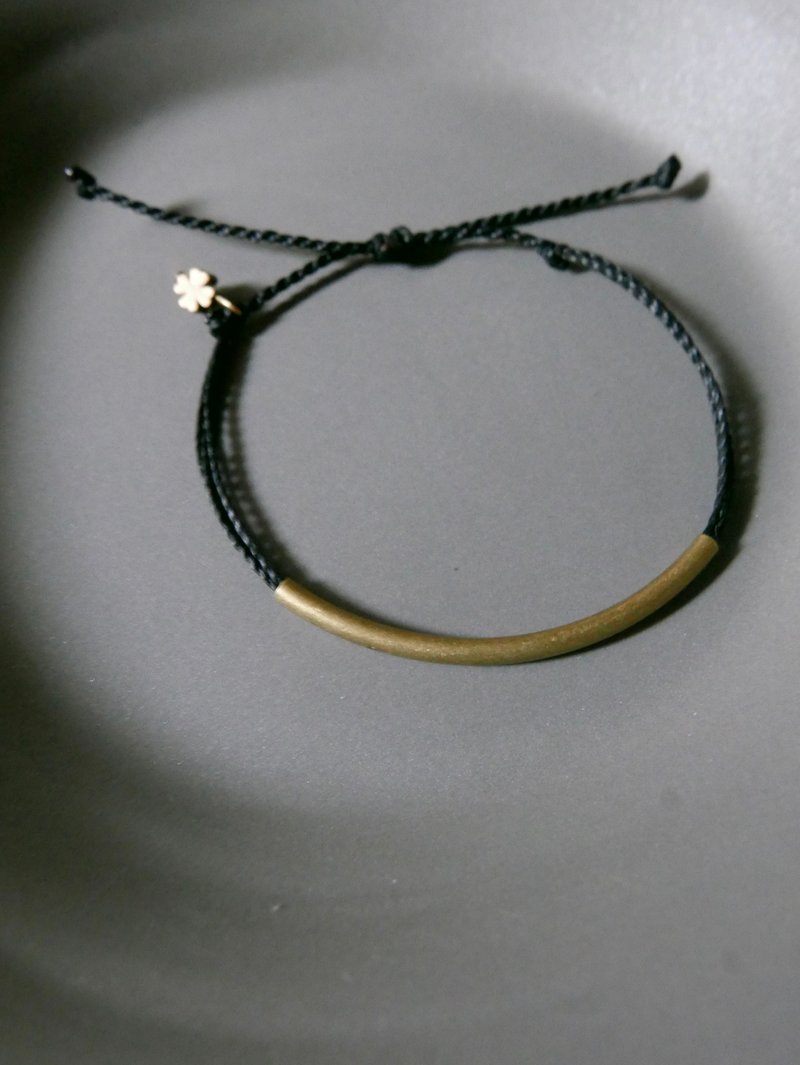 量身订制/黄铜/铜管可调蜡绳 - 手链/手环 - 铜/黄铜 