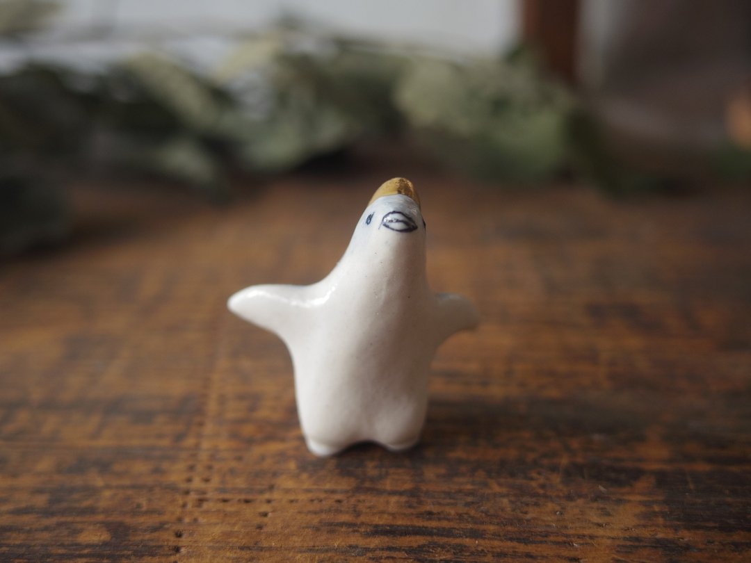 Feve of Gentoo penguin chick. - 玩偶/公仔 - 陶 黑色