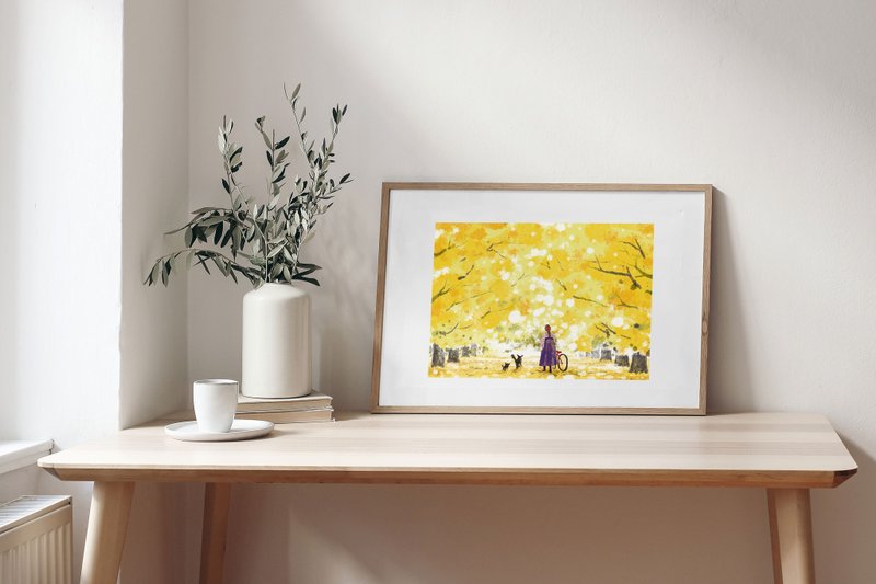 东京银杏 - 有猫的地方系列精选 / 复制画 / 猫 / 风景 / 装饰画 - 海报/装饰画/版画 - 纸 多色