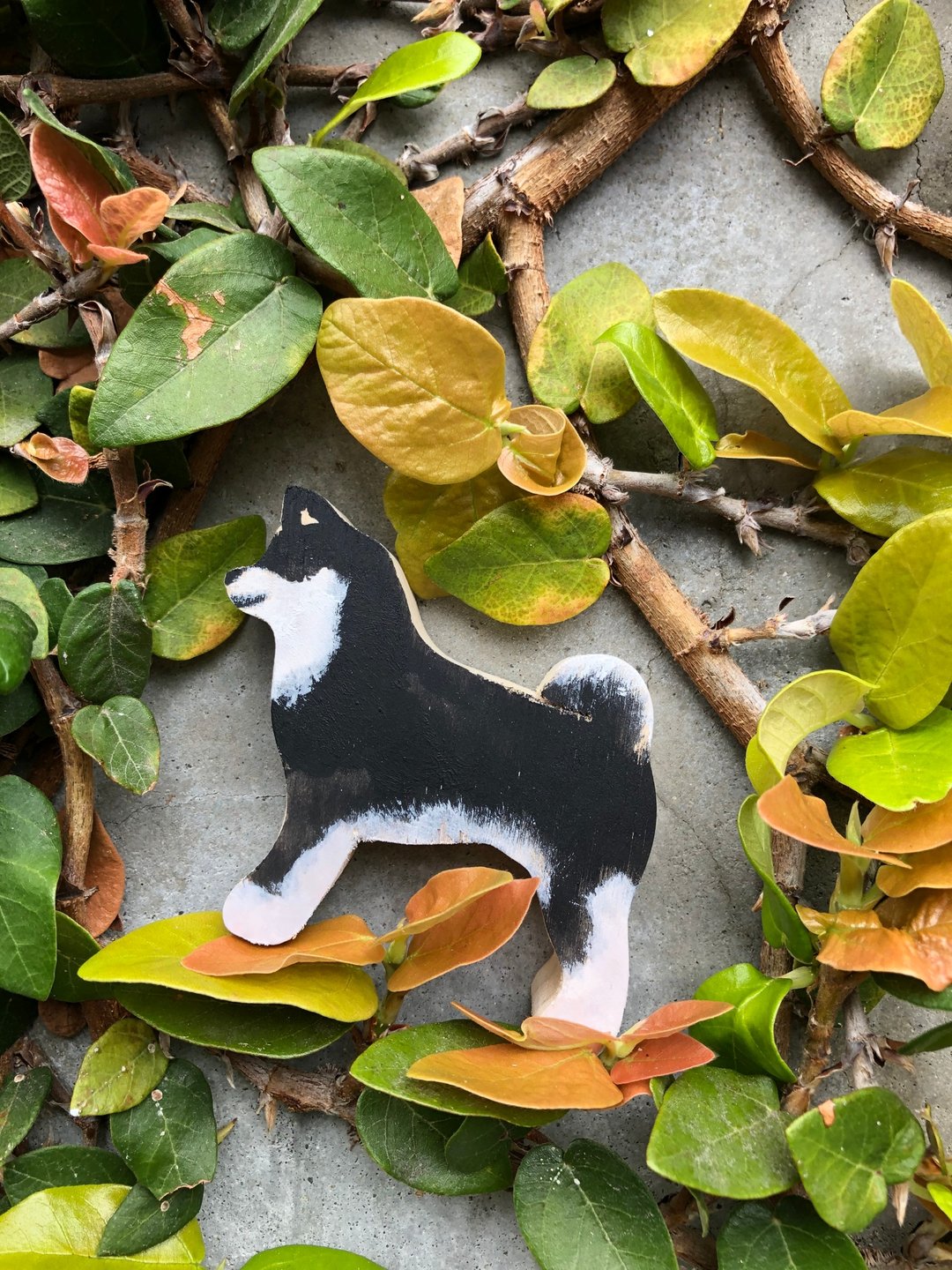 柴犬-彩绘积木DIY材料包 - 插画/绘画/写字 - 木头 咖啡色