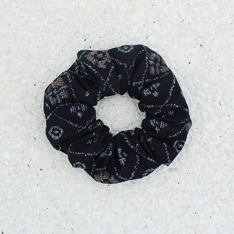 日式网格发束_深蓝 - 发饰 - 棉．麻 蓝色