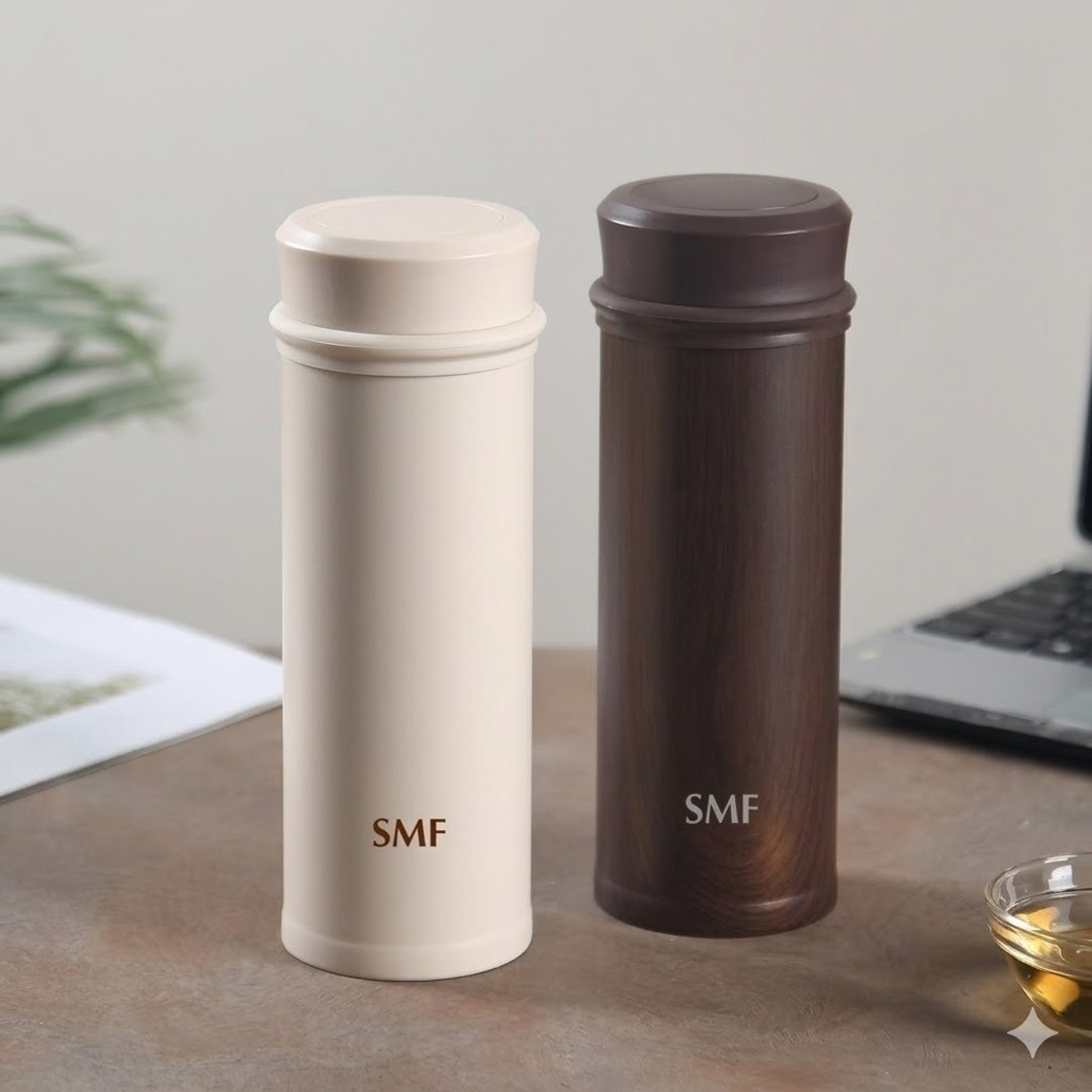 SMF骨瓷保温杯【全瓷口 | 3升级】400ml (含滤茶网) - 保温瓶/保温杯 - 瓷 白色