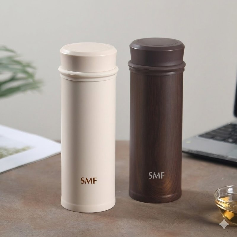 SMF骨瓷保温杯【全瓷口 | 3升级】400ml (含滤茶网) - 保温瓶/保温杯 - 瓷 白色