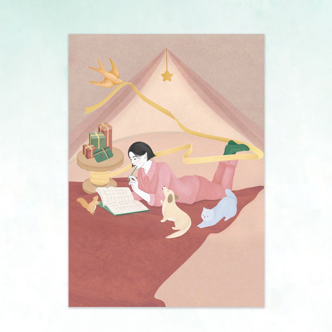 日纪 ⁄  12月 / 画卡 - 卡片/明信片 - 纸 多色