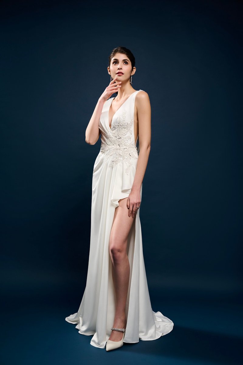 Cordelia 低胸设计长礼服 - 晚装/礼服 - 其他材质 白色