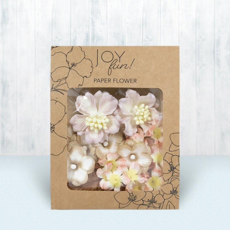 迷人的立体花朵组合包-淡淡秋风色系 - 包装材料 - 纸 