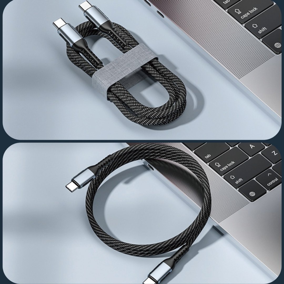 快速充电线 Type-C to Type-C QC3.0 快充1米 60/100W - 银色 - 充电宝/传输线 - 其他材质 银色