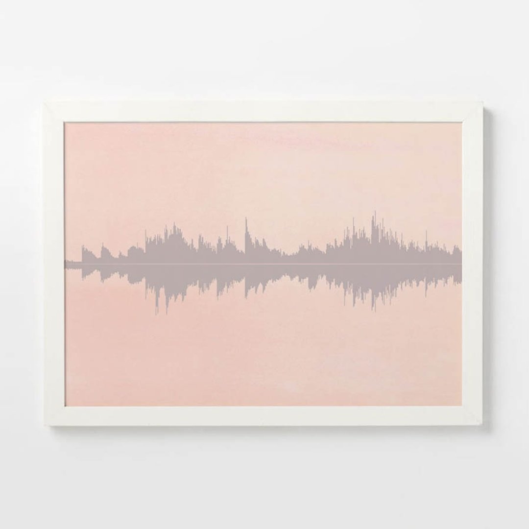 定制声波艺术装饰画抽象画 声音的风景 - 海报/装饰画/版画 - 纸 红色