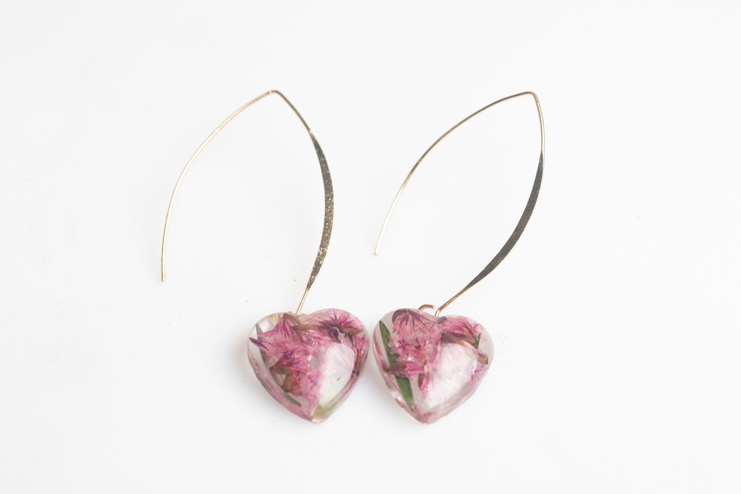 Handmade resin earrings - 耳环/耳夹 - 塑料 