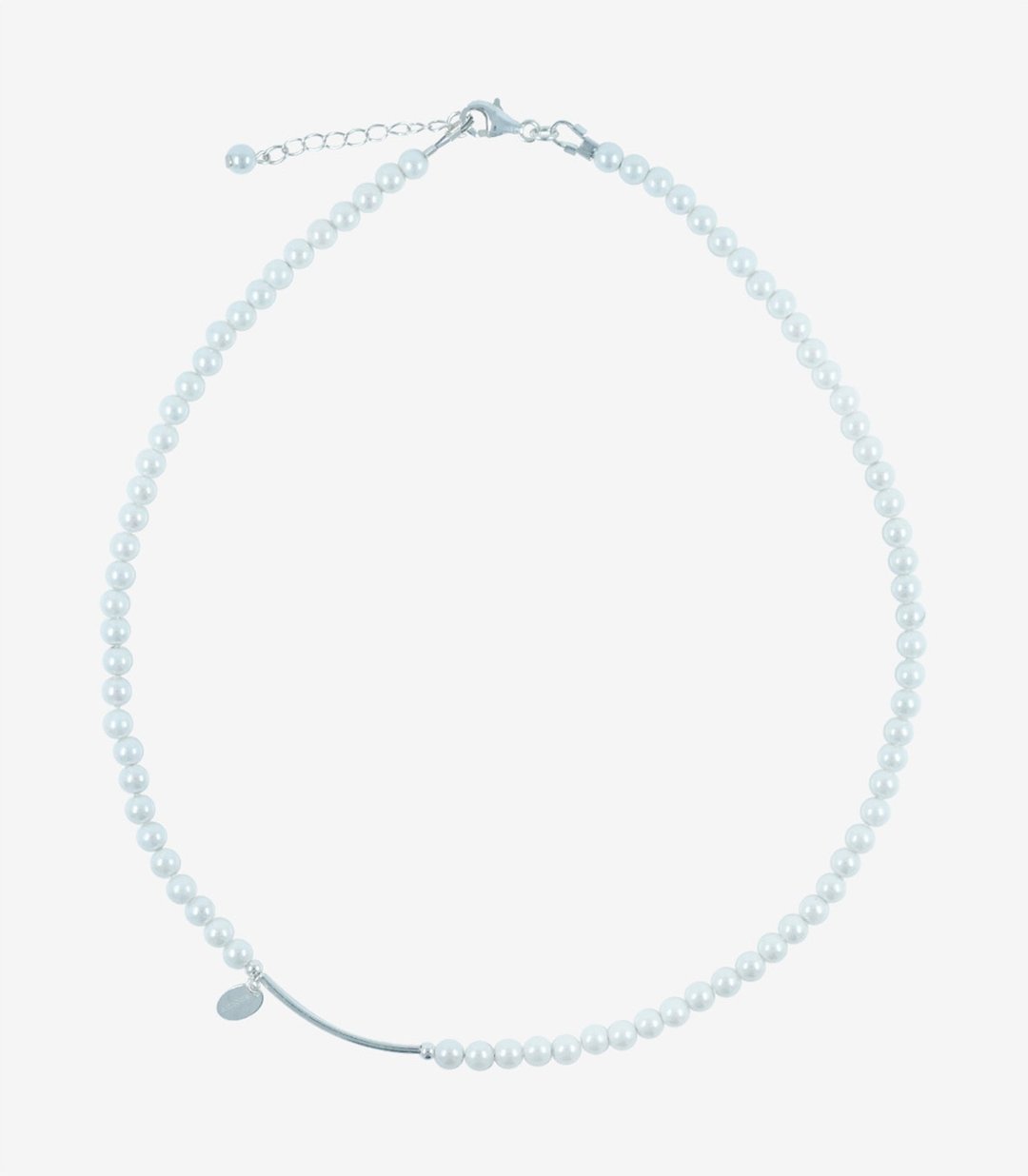 white pearl 4mm necklace - 项链 - 珍珠 白色