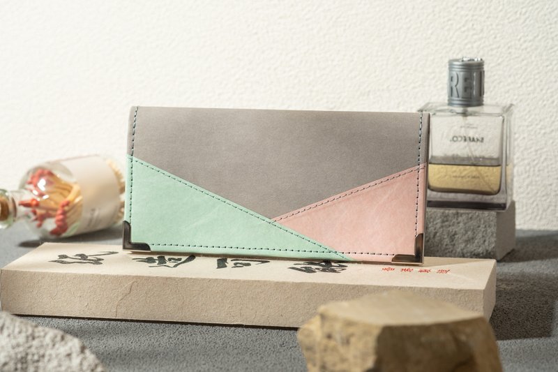 【环保永续】集色 patchwork 系列 长款钱包 长夹 长银包 - 皮夹/钱包 - 纸 