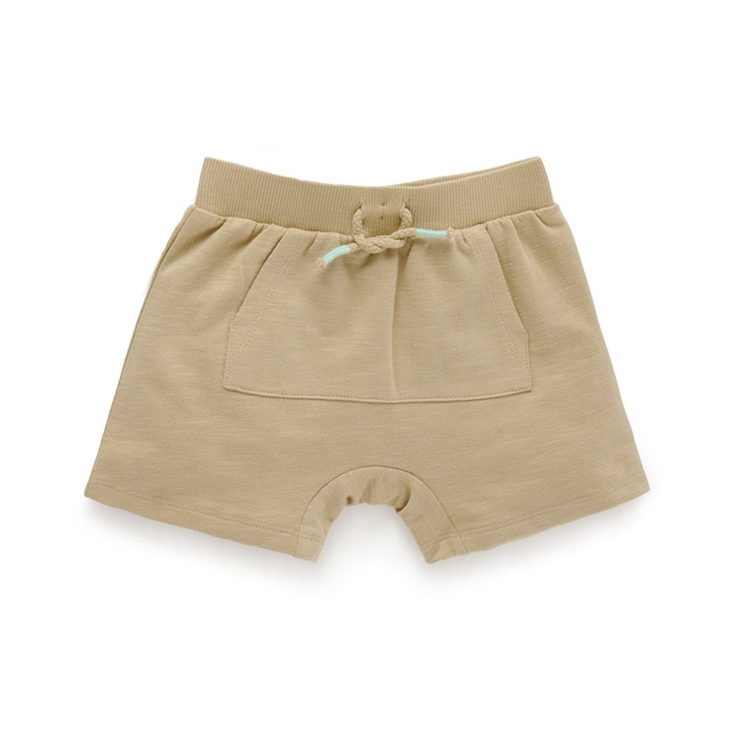 澳洲Purebaby有机棉男童装短裤12M-4T 棕色 - 童装裤 - 棉 