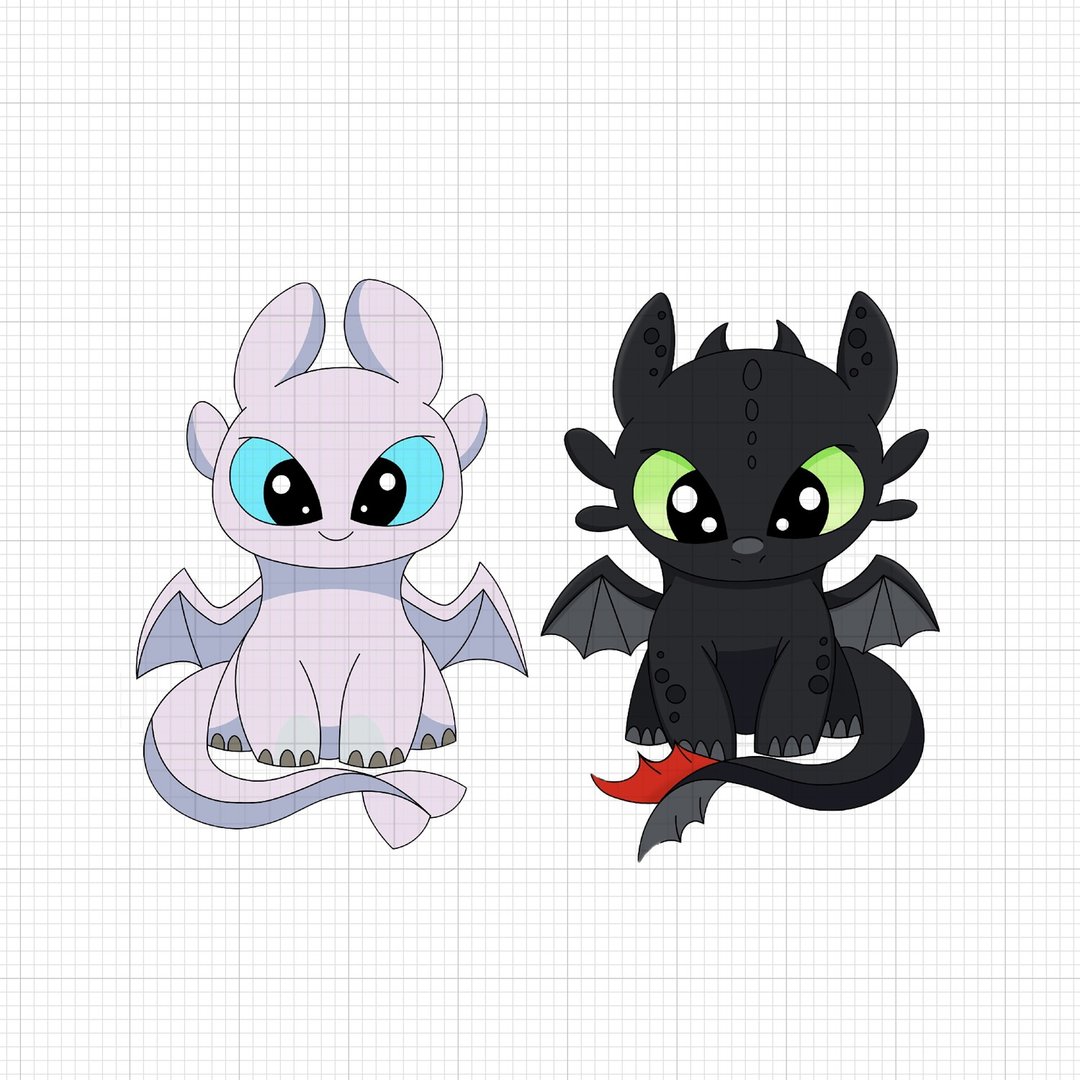 Toothless svg, Light Fury Svg, Night fury Svg, How to train your dragon - 其他数码设计 - 其他材质 