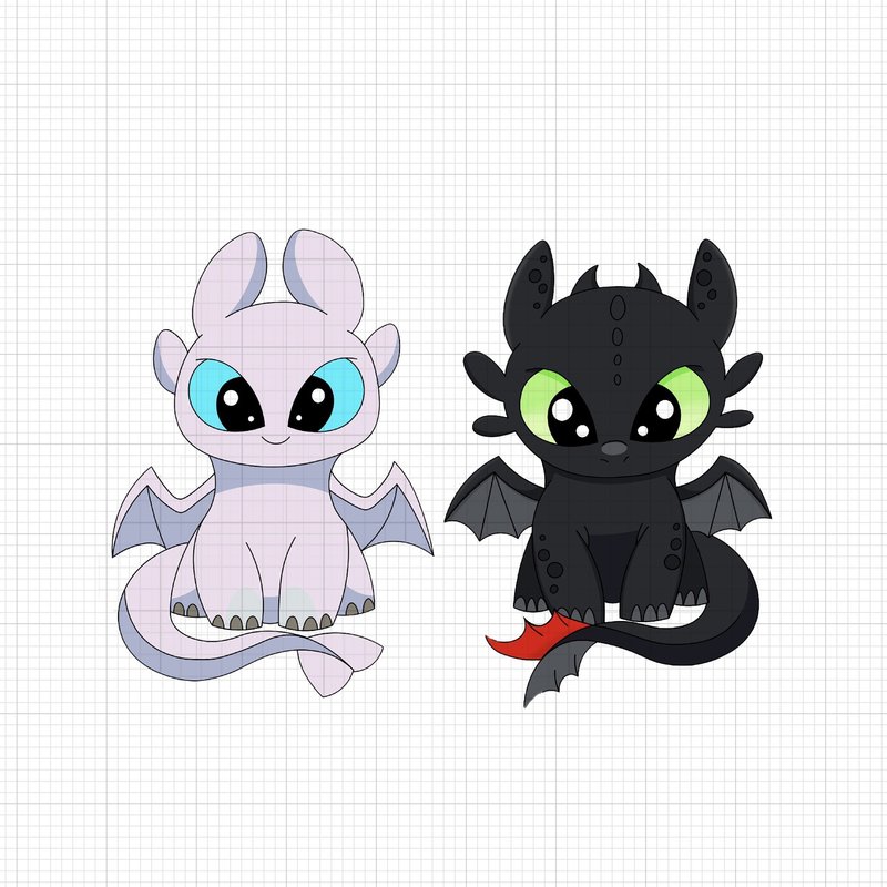 Toothless svg, Light Fury Svg, Night fury Svg, How to train your dragon - 其他数码设计 - 其他材质 