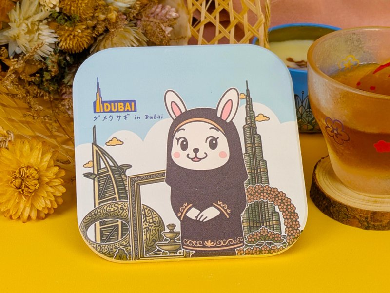 陶瓷杯垫【废兔 in Dubai】 - 杯垫 - 陶 