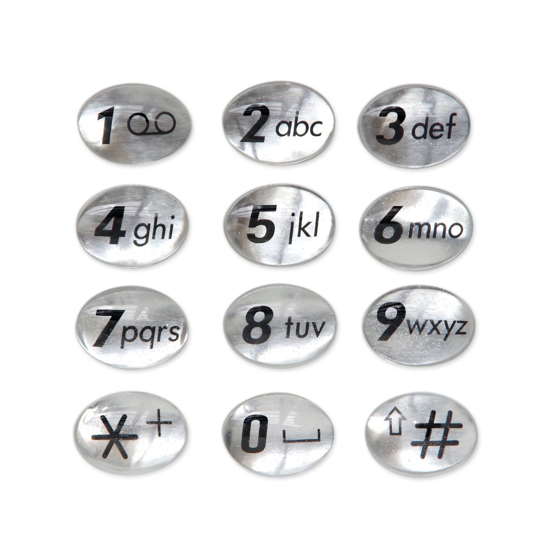 KDNP 90s Cell Phone Keypad earrings 手机键盘耳环 - 发饰 - 树脂 银色
