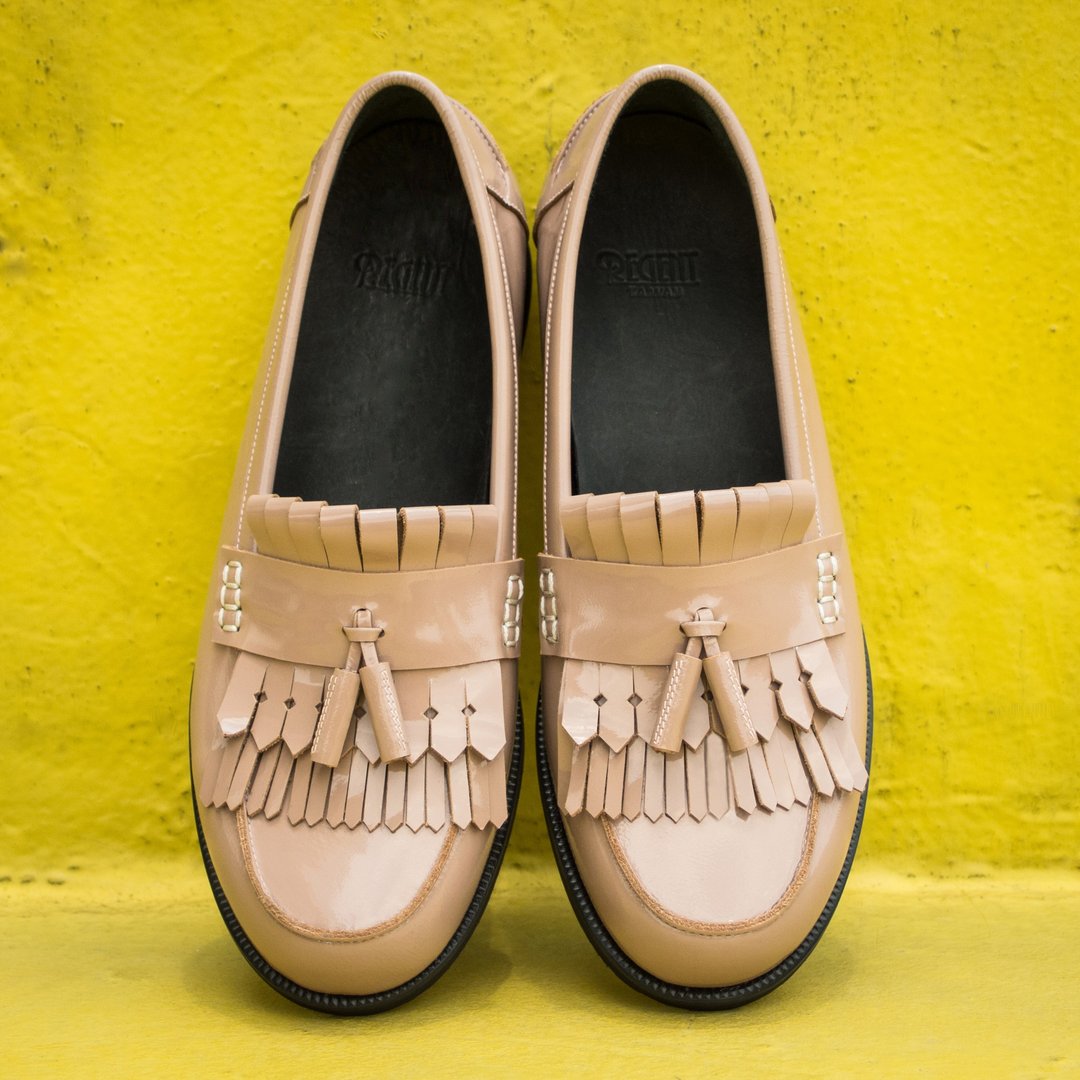 REGENT典雅流苏乐福鞋 - 茶/ Double Fringe Tassel Loafer-Beige - 其他女款皮鞋 - 真皮 卡其色