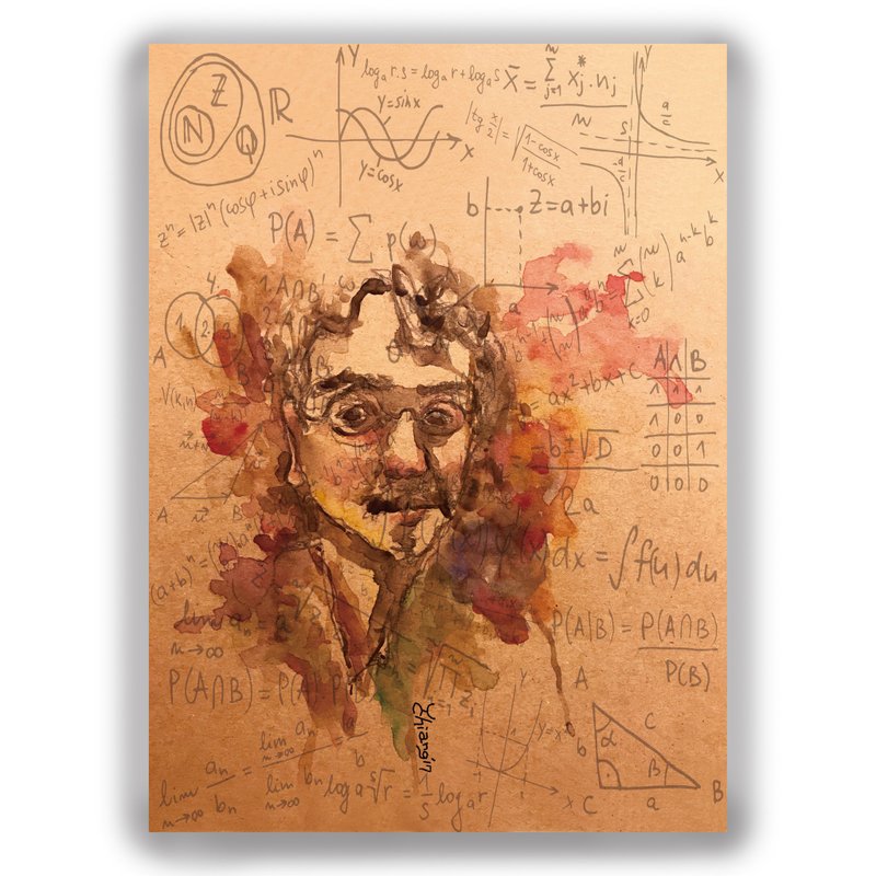 父亲节-手绘插画万用卡/明信片/卡片/插画卡--学者 智慧 知识 - 卡片/明信片 - 纸 