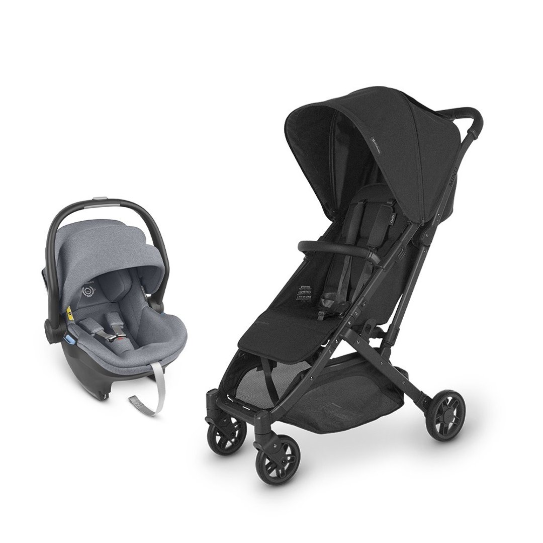 台湾宅配【UPPAbaby】【推车提篮组合】MINU V2黑哑光+蓝灰色提蓝 - 婴儿车/手推车 - 其他材质 黑色