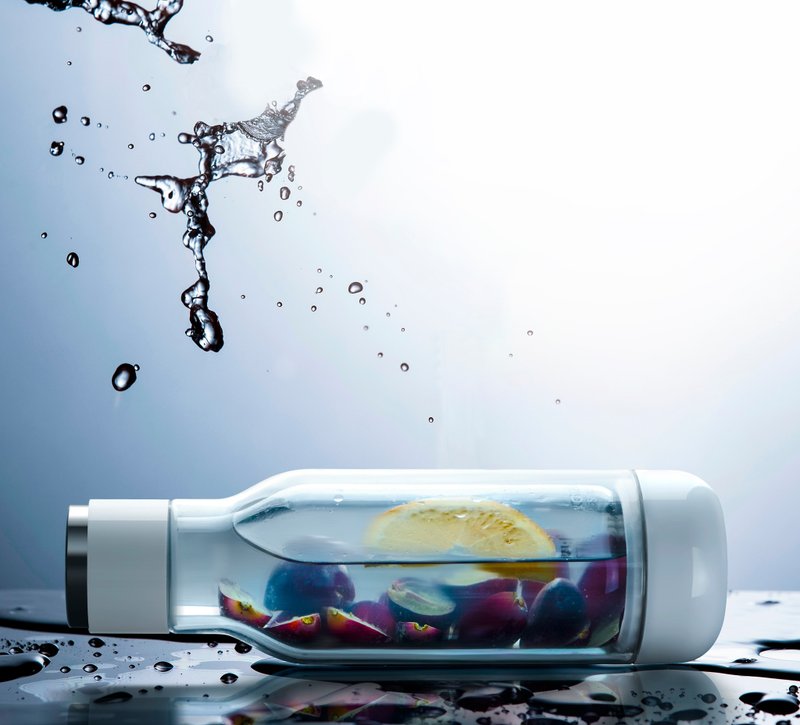 Asobu 500ml 乐趣双层安全防摔破玻璃水壶 GT50 - 水瓶/水壶 - 树脂 蓝色