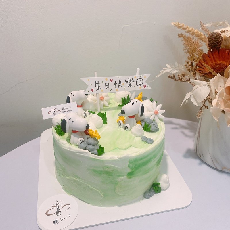 史努比主题蛋糕 定制化蛋糕 铄甜点 生日蛋糕 生日礼物 公仔 - 蛋糕/甜点 - 新鲜食材 