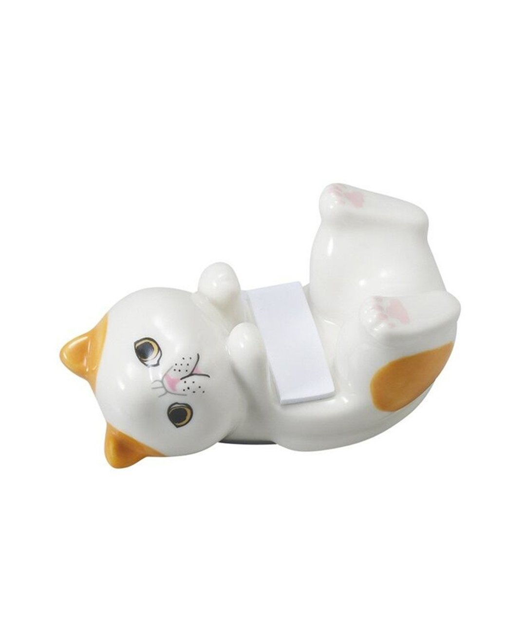 日本Magnets可爱动物系列猫咪造型手机架/手机座-异国短毛猫 - 手机座/防尘塞 - 瓷 白色