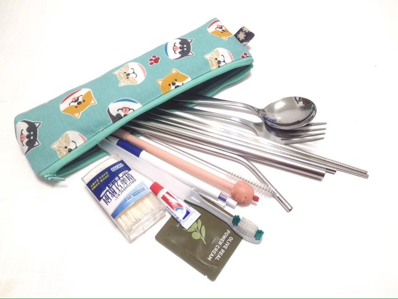 大食怪环保收纳袋-大头阿柴(蓝绿色) - 收纳用品 - 棉．麻 