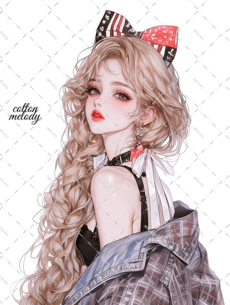 original sticker no.6433 人物贴纸 原创贴纸 人物贴纸 女孩贴纸 原创人物贴纸 - 贴纸 - 纸 