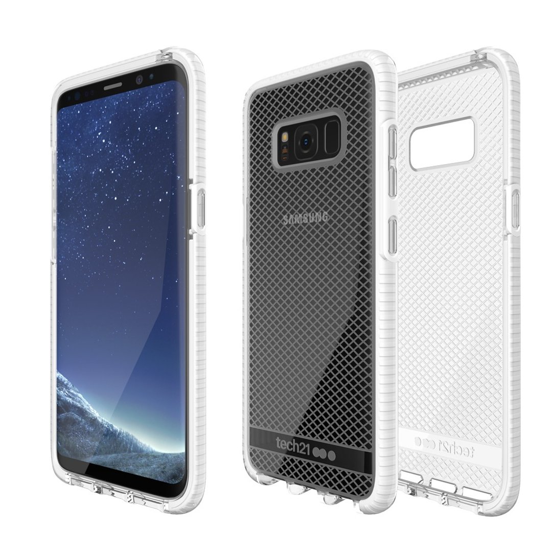 Tech 21 英国超冲击 Evo Check Samsung S8+ 防撞软质格纹保护壳- 透白（5055517375870） - 其他 - 其他材质 白色
