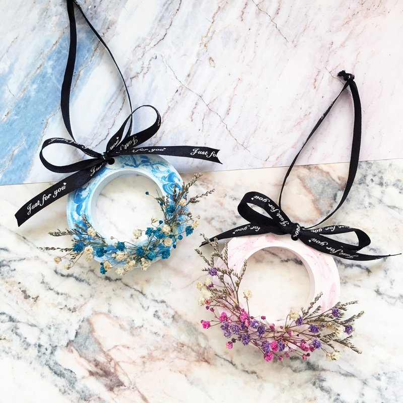 字母吊牌 繁花悬挂大理石纹扩香石 圣诞礼物 捧花礼 干燥花 礼物 - 干燥花/捧花 - 植物．花 多色