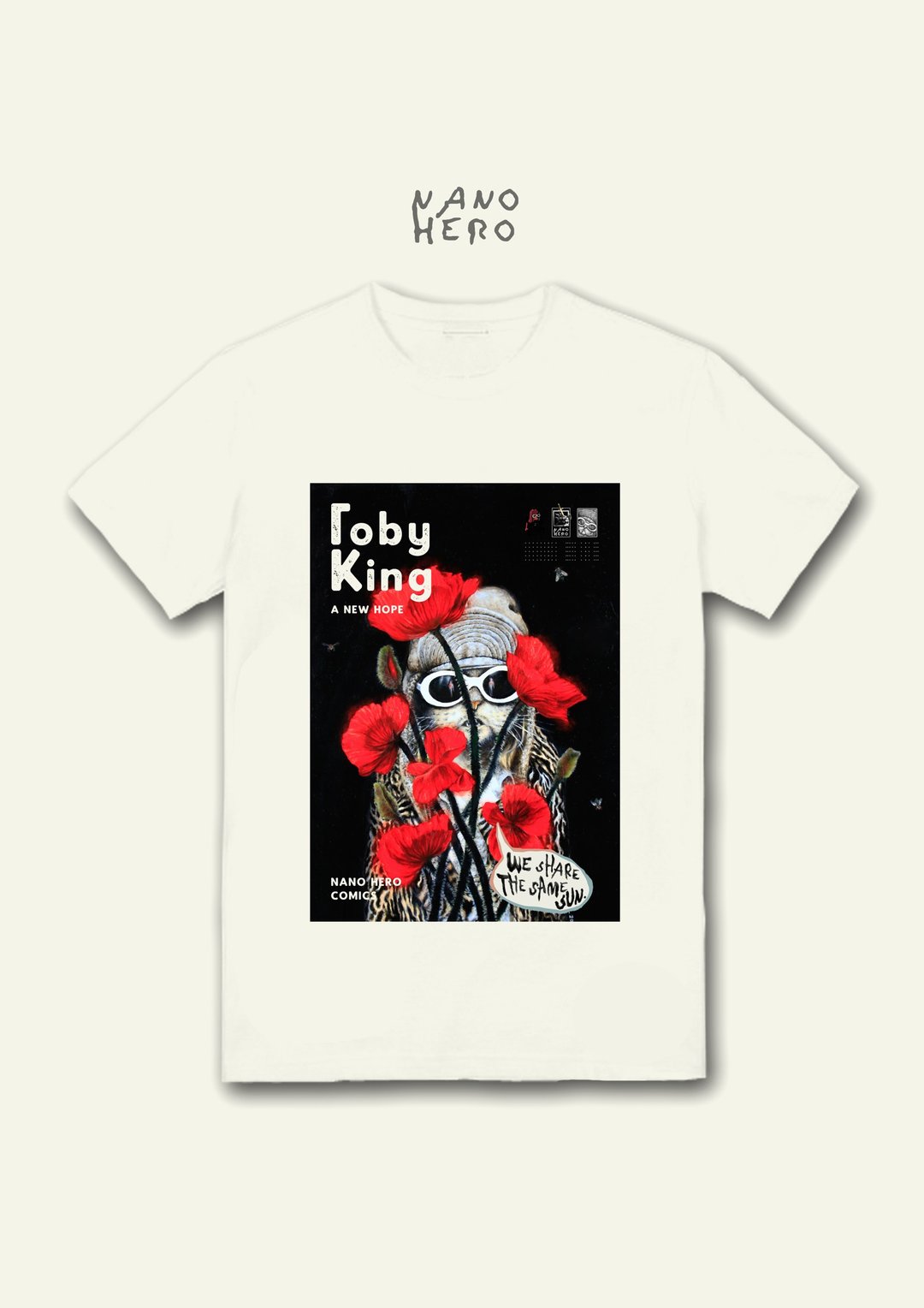 page0罂粟花版 T-shirt T恤 NANO HERO漫画T - 男装上衣/T 恤 - 棉 多色