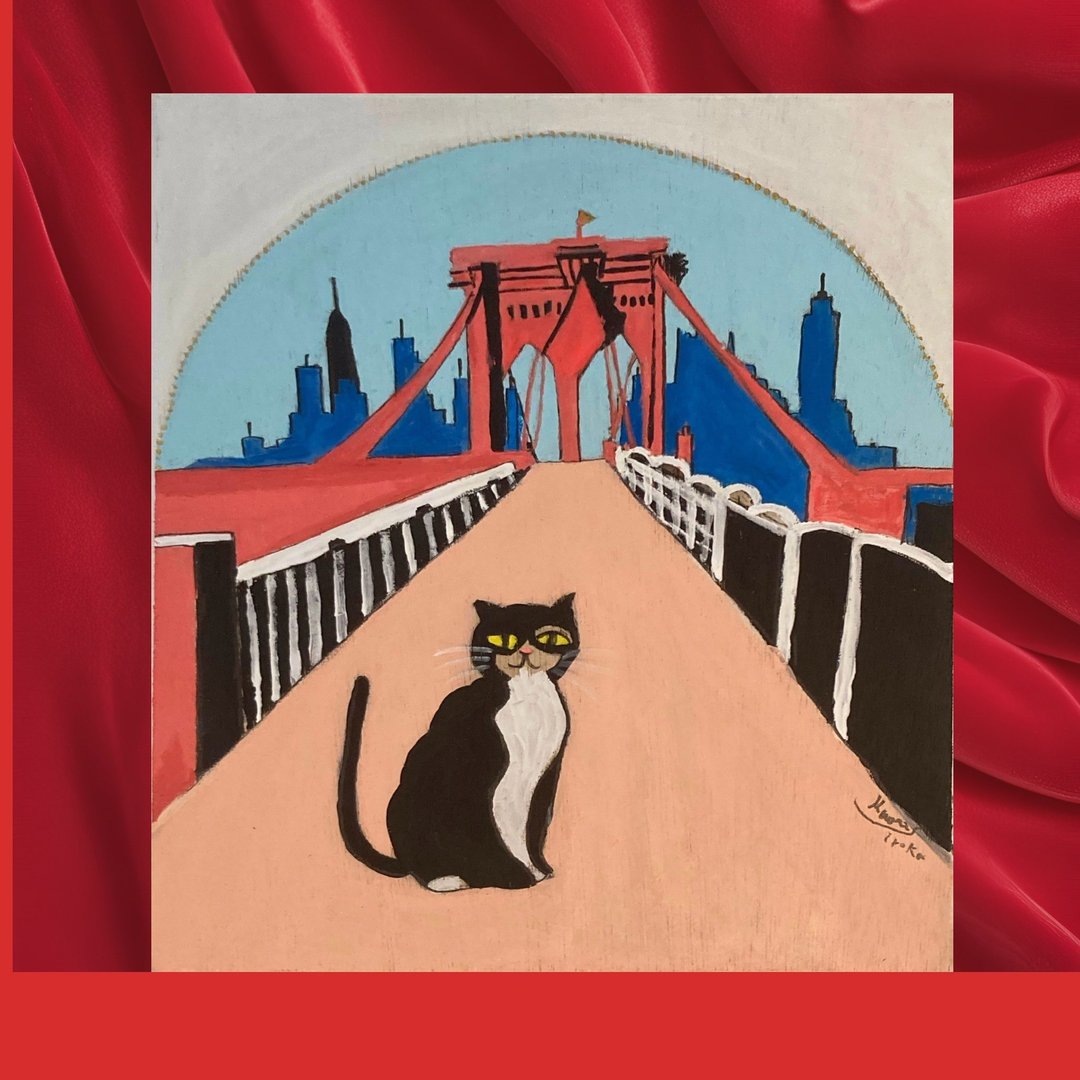 原图：布鲁克林大桥和猫咪NYC - 海报/装饰画/版画 - 木头 多色