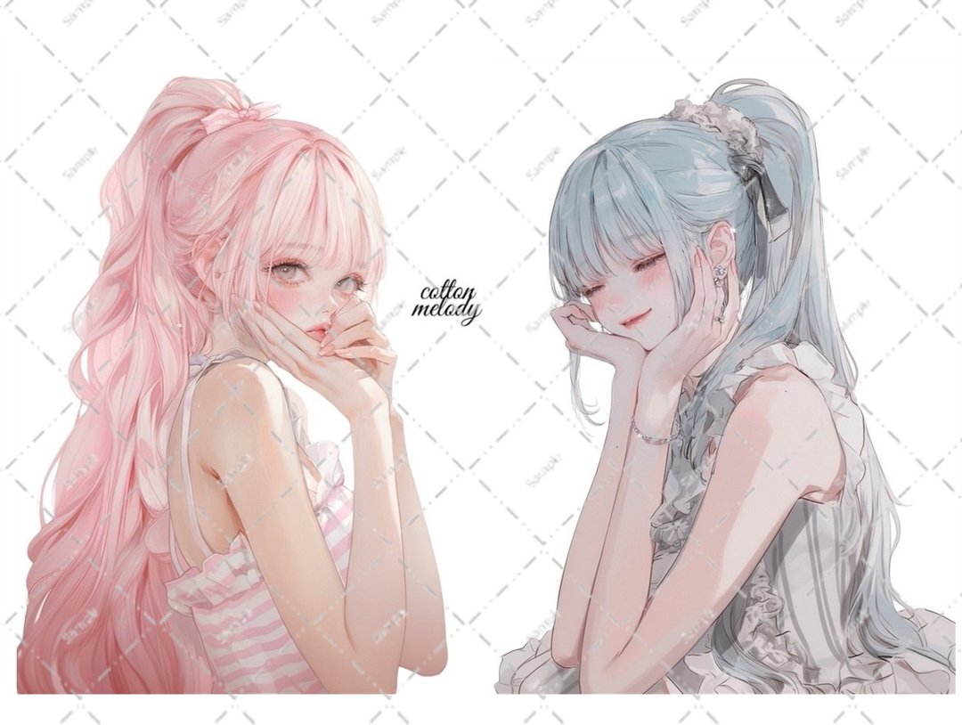 original sticker no.6361 人物贴纸 原创贴纸 人物插画贴纸 女孩贴纸 原创人物贴纸 - 贴纸 - 纸 