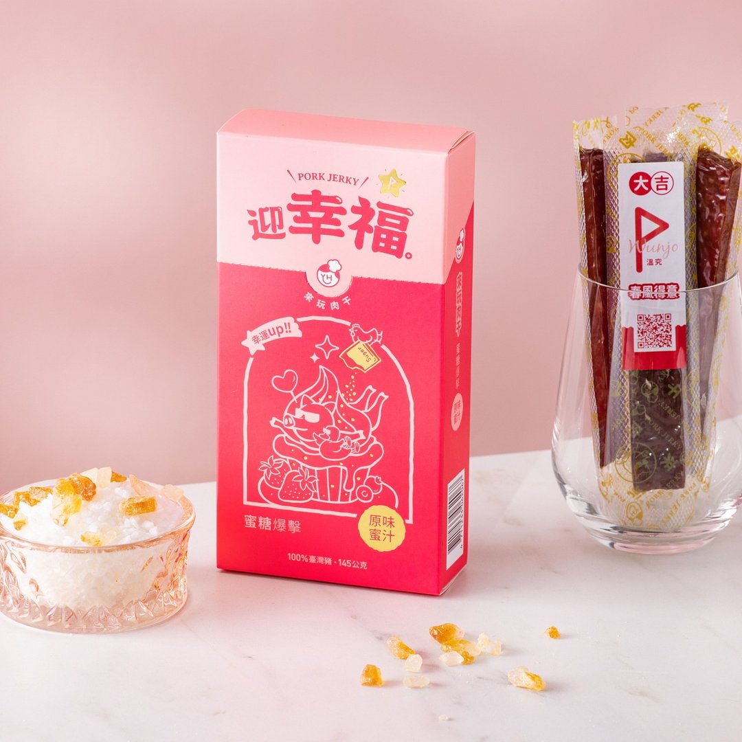来玩肉干X苏飞雅联名│原味蜜汁-甜蜜爆击 台湾伴手礼 送礼 点心 - 肉干/肉松 - 其他材质 