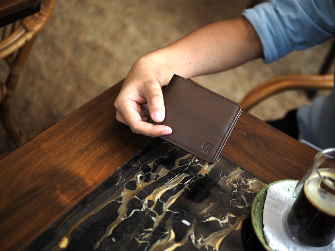 Paul (Dark choco) : wallet, men purse, Brown, cow leather, folded wallet - 皮夹/钱包 - 真皮 咖啡色
